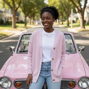 Tahari Light Pink Cardigan